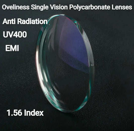 1.56 Index Single Vision Polycarbonate Clear Myopic Lenses — view 1 | Rx Spectacle