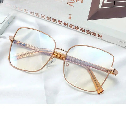 Women's Square Full Rim Alloy Prescription Glasses 95773 — view 1 | Rx Spectacle