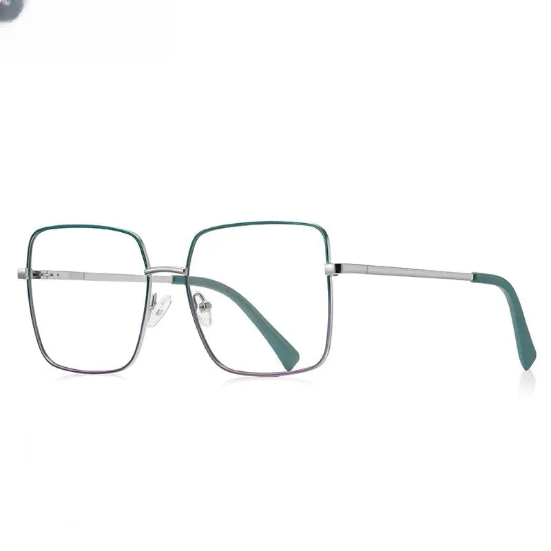 Unisex Square Full Rim Stainless Steel Reading Glasses 3089 — view 10 | Rx Spectacle