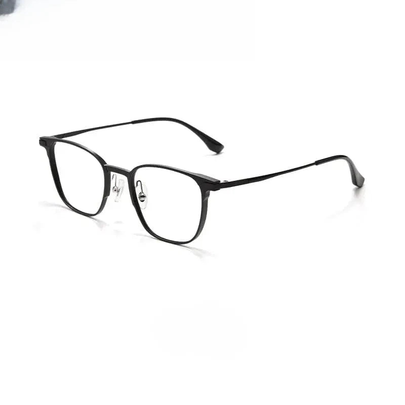 Men's Square Full Rim Titanium Prescription Glasses 28559 — view 7 | Rx Spectacle