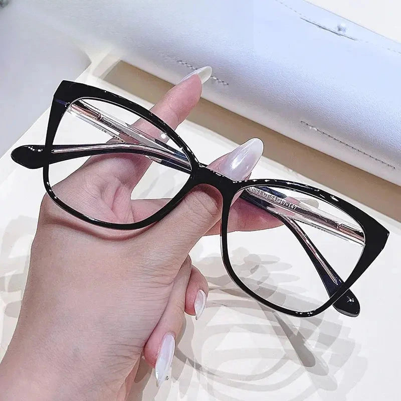 Women's Cat Eye Full Rim Titanium Prescription Glasses 76003 — view 4 | Rx Spectacle