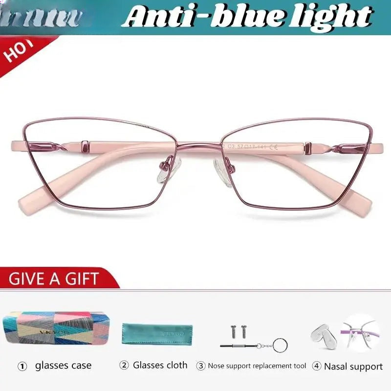 Unisex Square Full Rim Stainless Steel Reading Glasses 3012 — view 8 | Rx Spectacle