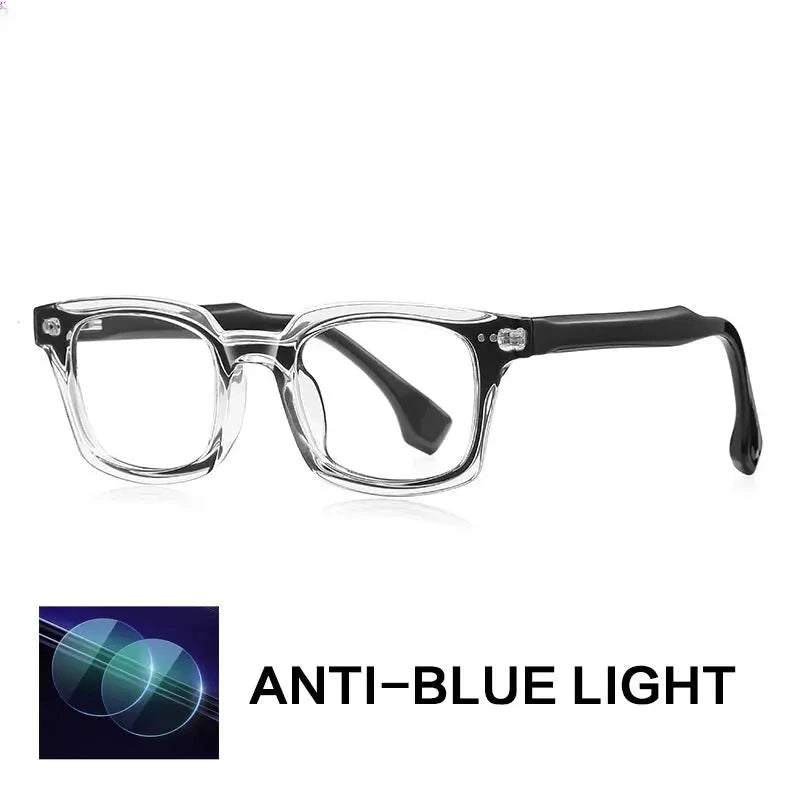 Unisex Square Full Rim Titanium Prescription Glasses 672084 — view 6 | Rx Spectacle