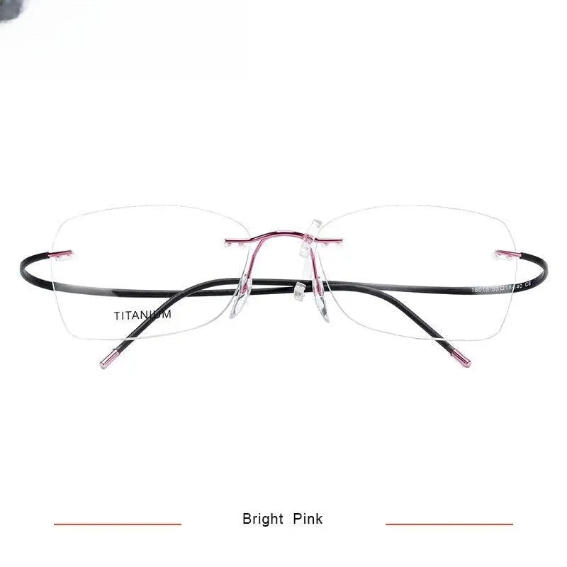 Unisex Square Rimless Prescription Glasses Kr6015 — view 5 | Rx Spectacle