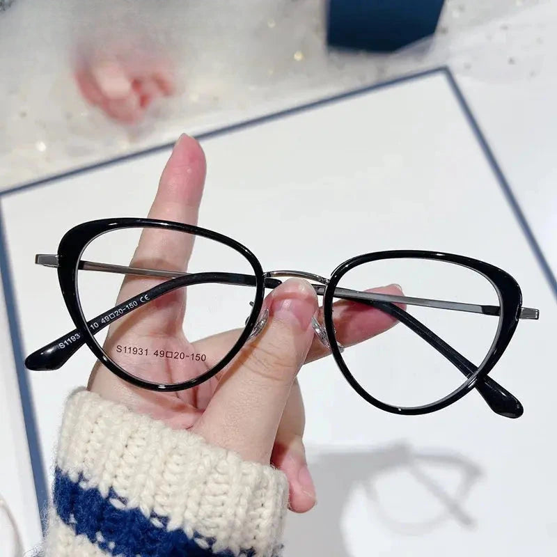 Women's Cat Eye Full Rim Titanium Prescription Glasses 119314 — view 6 | Rx Spectacle
