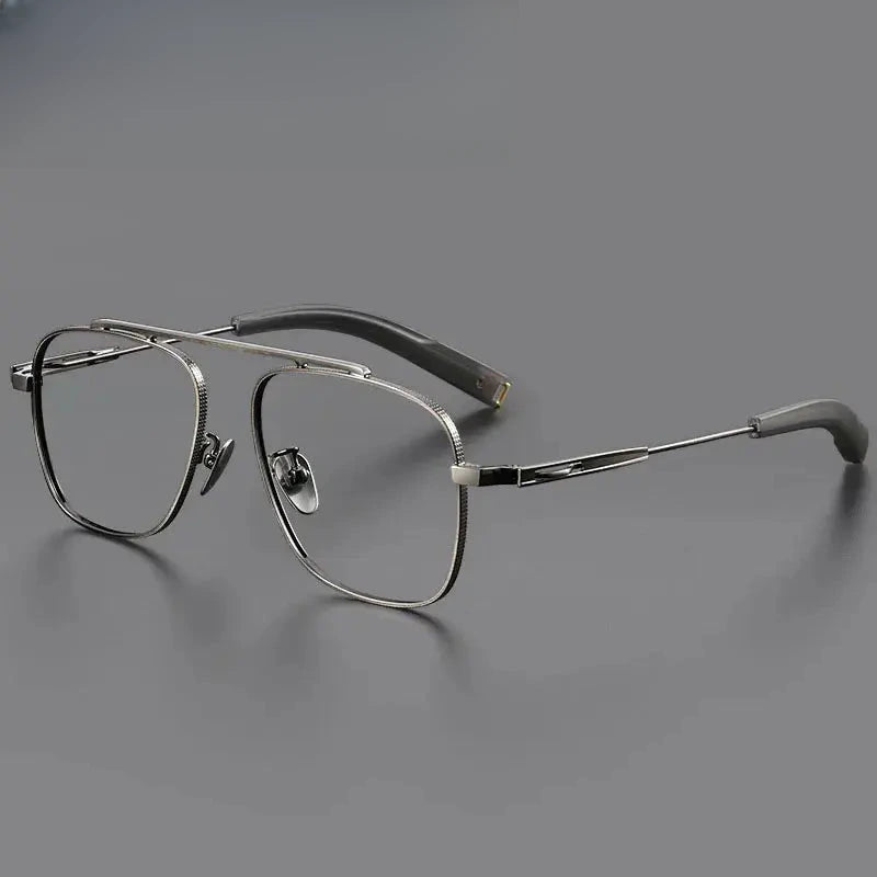 Men's Square Full Rim Titanium Prescription Glasses 344105 — view 1 | Rx Spectacle