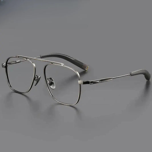 Men's Square Full Rim Titanium Prescription Glasses 344105 — view 1 | Rx Spectacle
