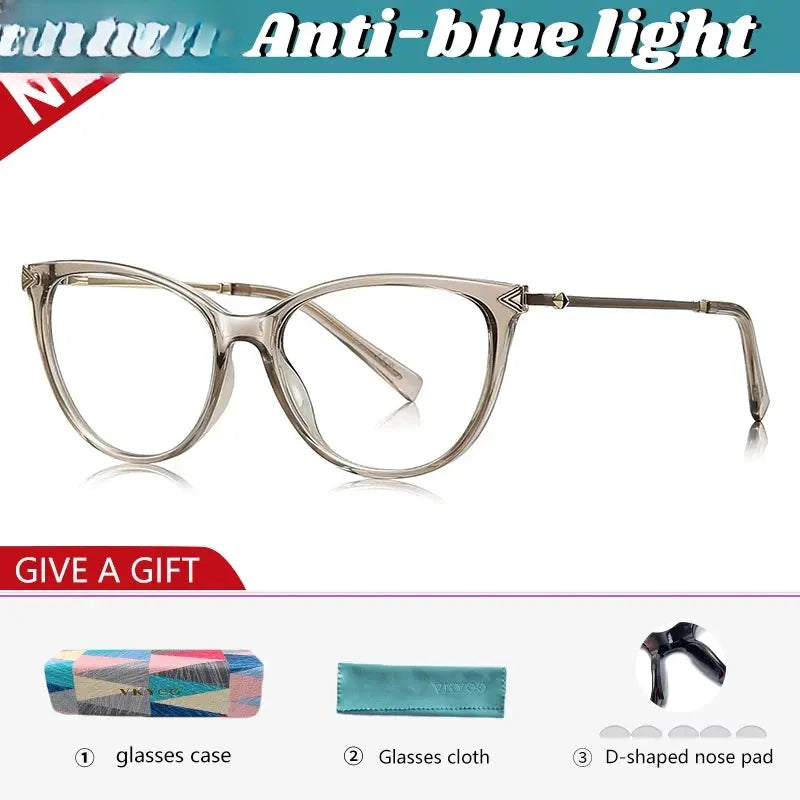 Women's Cat Eye Full Rim TR90 Reading Glasses 77235 — view 4 | Rx Spectacle
