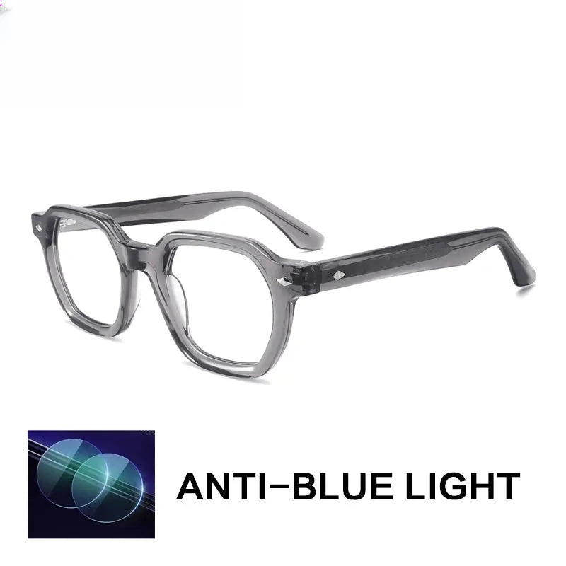 Unisex Polygon Full Rim Acetate Reading Glasses G1157 — view 3 | Rx Spectacle
