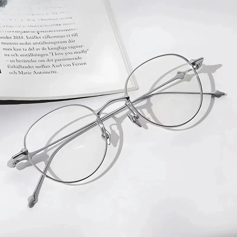 Unisex Square Full Rim Titanium Prescription Glasses 14618 — view 1 | Rx Spectacle