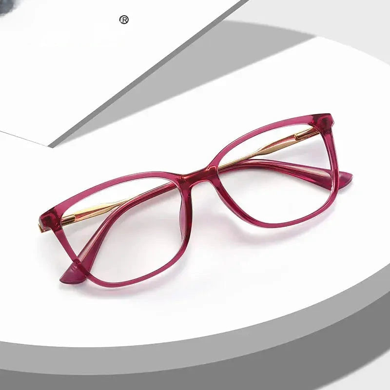 Women's Square Full Rim TR90 Reading Glasses 2057 — view 2 | Rx Spectacle