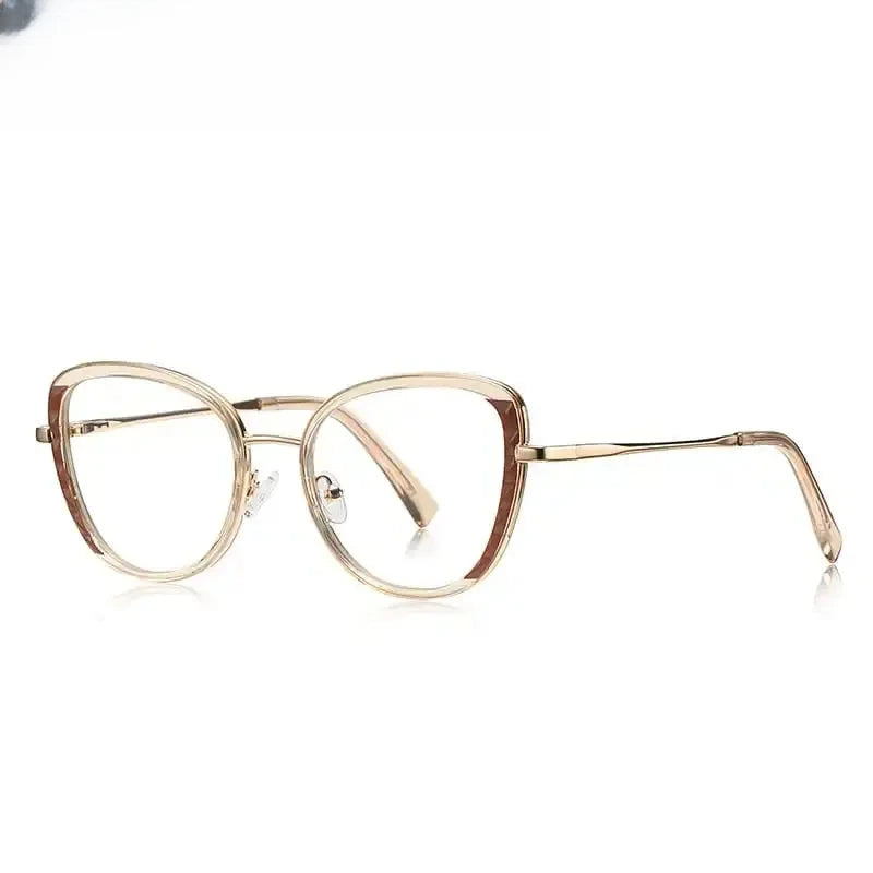 Women's Cat Eye Full Rim Titanium Prescription Glasses 61347 — view 7 | Rx Spectacle