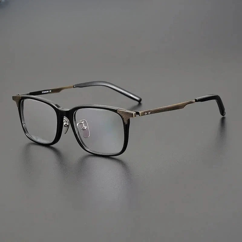 Men's Square Full Rim Titanium Prescription Glasses 900551 — view 1 | Rx Spectacle
