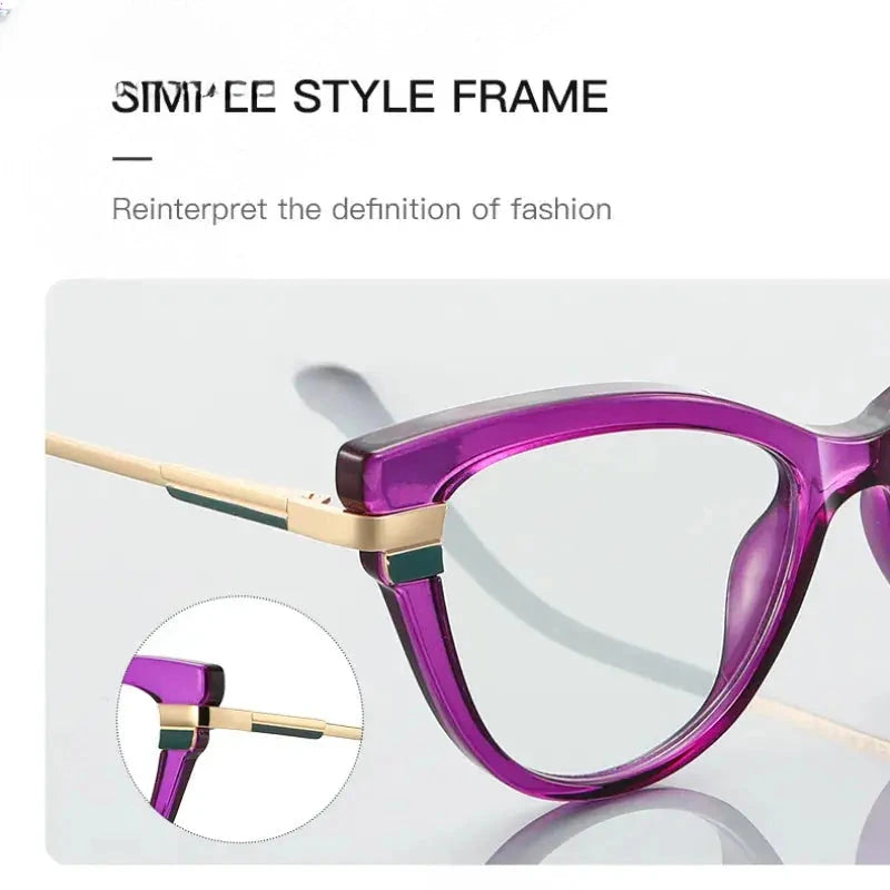 Women's Cat Eye Full Rim TR90 Reading Glasses 2113 — view 3 | Rx Spectacle