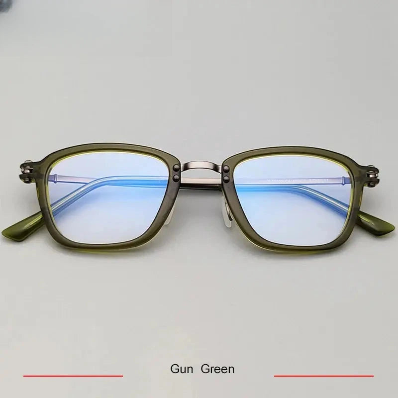 Men's Polygon Full Rim Titanium Prescription Glasses 75880 — view 3 | Rx Spectacle