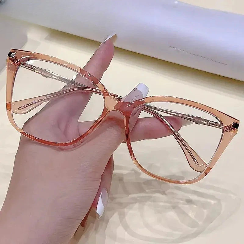 Women's Cat Eye Full Rim Titanium Prescription Glasses 77880 — view 3 | Rx Spectacle