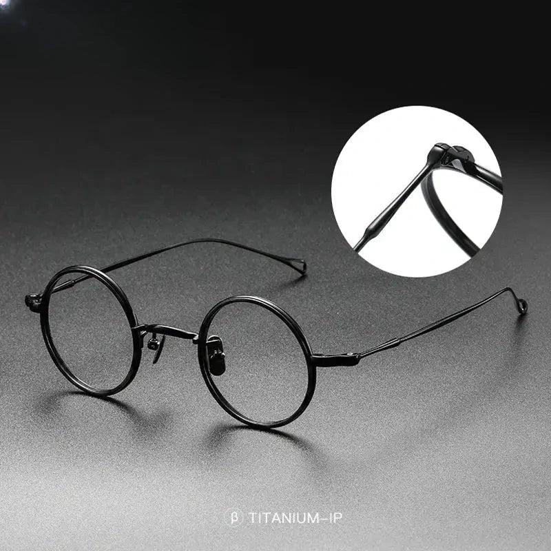 Unisex Round Full Rim Titanium Prescription Glasses O2208 — view 1 | Rx Spectacle