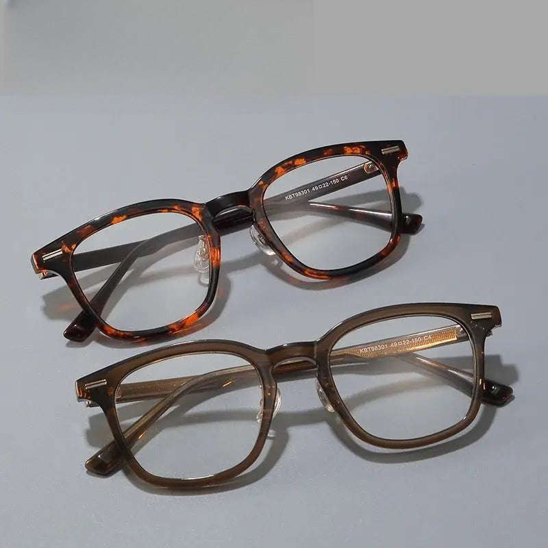 Unisex Square Full Rim Titanium Prescription Glasses 98301 — view 1 | Rx Spectacle