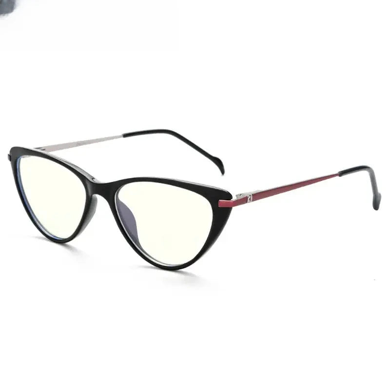 Women's Cat Eye Full Rim Titanium Prescription Glasses 72003 — view 6 | Rx Spectacle