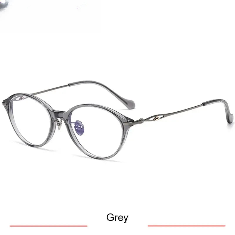 Unisex Oval Full Rim Titanium Prescription Glasses 316890 — view 5 | Rx Spectacle