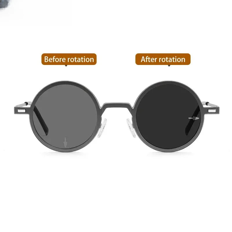 Women's Round Full Rim Stainless Steel Clip-On Reading Glasses 520436 — view 6 | Rx Spectacle