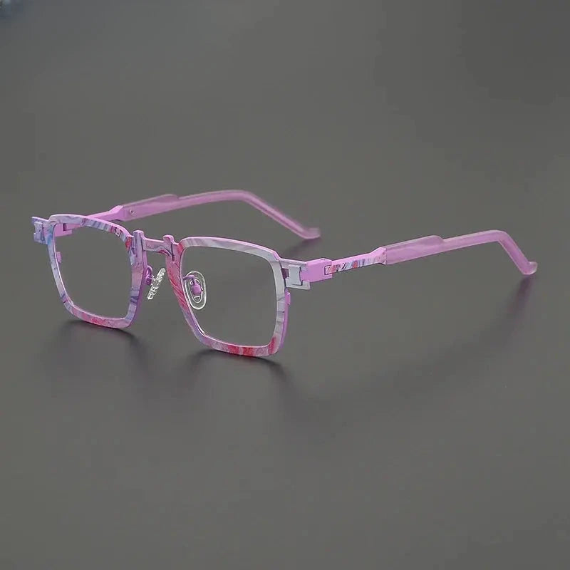 Unisex Square Full Rim Titanium Prescription Glasses Gxyj5910 — view 6 | Rx Spectacle