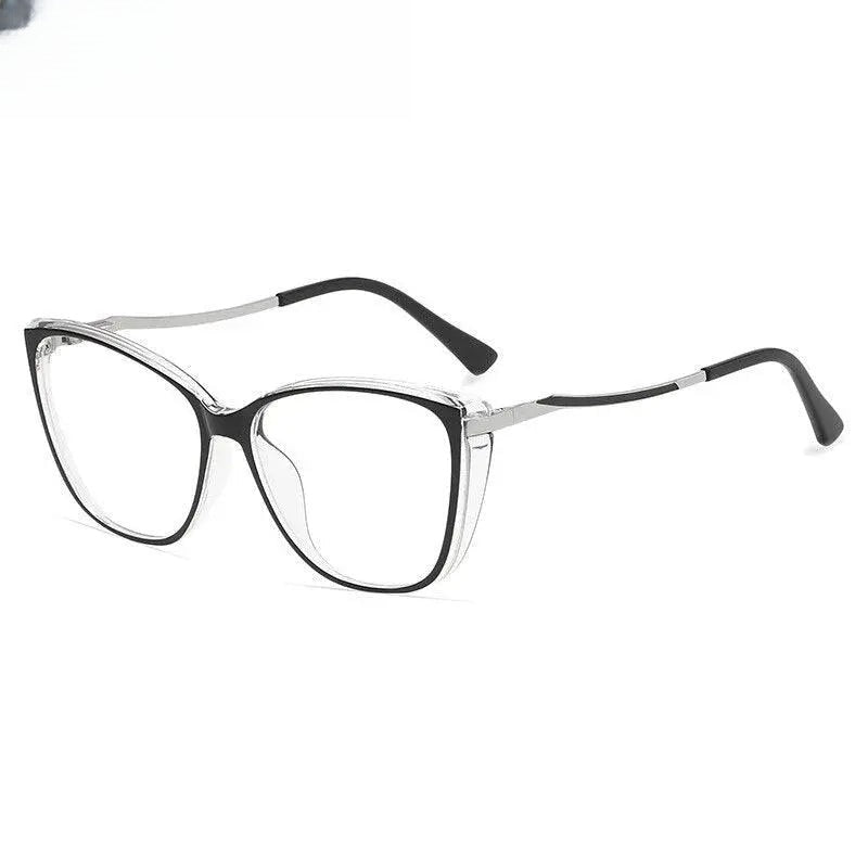 Women's Cat Eye Full Rim Titanium Prescription Glasses 7843 — view 11 | Rx Spectacle