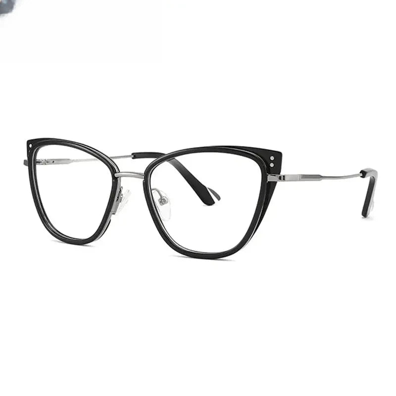 Women's Cat Eye Full Rim Titanium Prescription Glasses 879027 — view 1 | Rx Spectacle