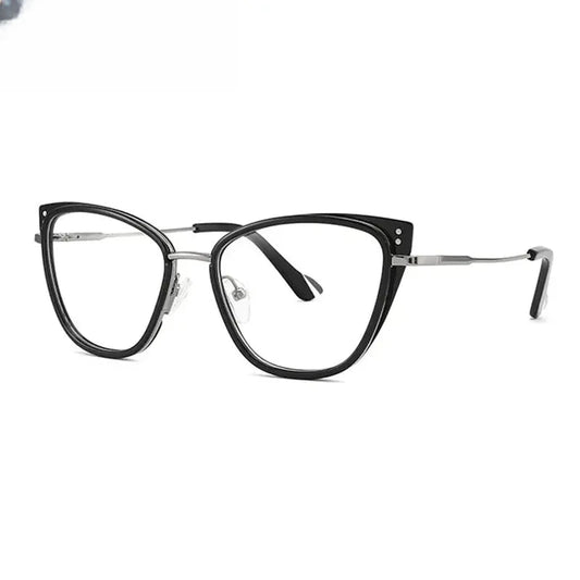 Women's Cat Eye Full Rim Titanium Prescription Glasses 879027 — view 1 | Rx Spectacle