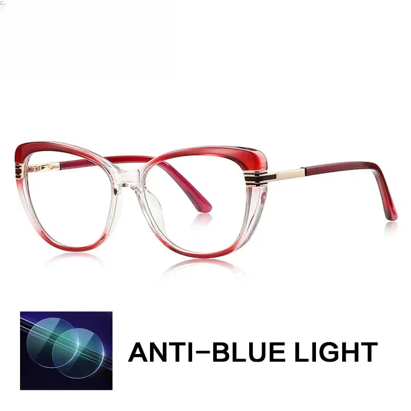Women's Butterfly Full Rim Titanium Reading Glasses G2274 — view 5 | Rx Spectacle