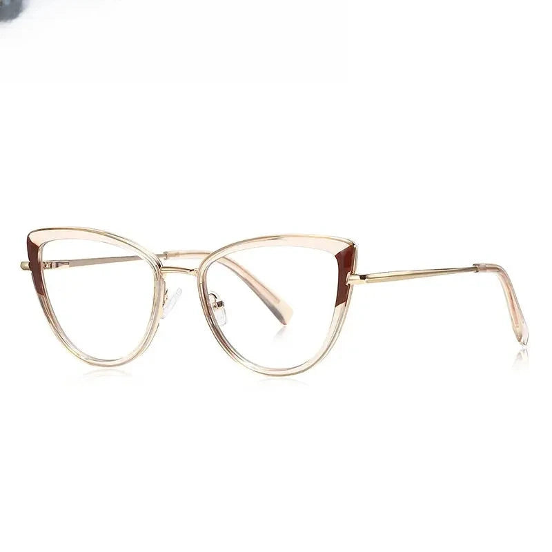 Women's Cat Eye Full Rim Titanium Prescription Glasses 613127 — view 5 | Rx Spectacle