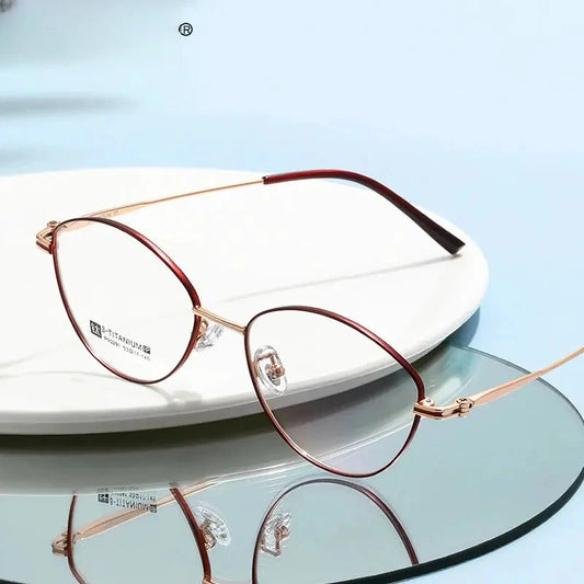 Unisex Oval Full Rim Titanium Reading Glasses 690291 — view 1 | Rx Spectacle