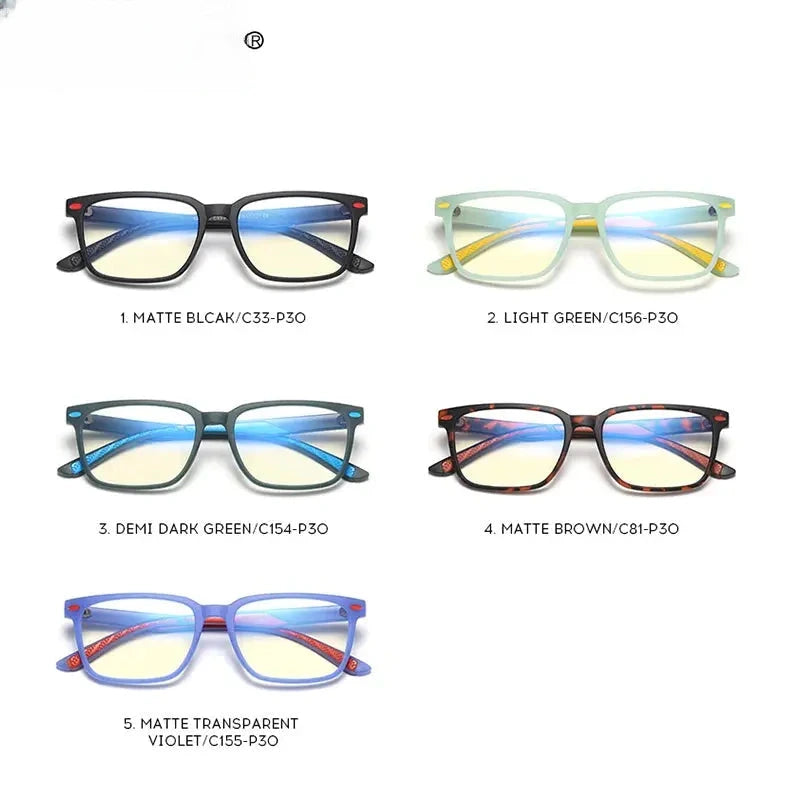 Unisex Square Full Rim Titanium Prescription Glasses 5101 — view 4 | Rx Spectacle