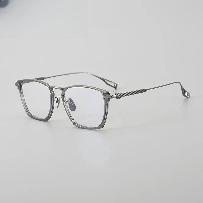 Unisex Polygon Full Rim Titanium Prescription Glasses 624015 — view 5 | Rx Spectacle