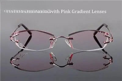 Women's Square Rimless Titanium Prescription Glasses 1006 — view 4 | Rx Spectacle