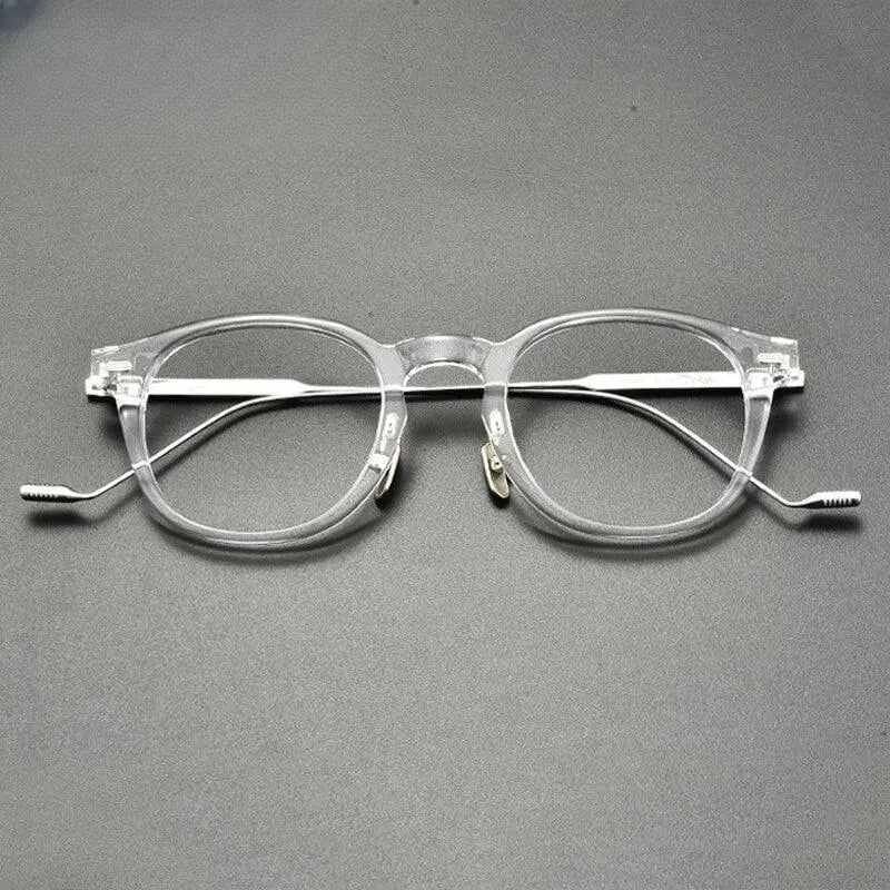 Unisex Square Full Rim Titanium Prescription Glasses Gxyj855 — view 9 | Rx Spectacle