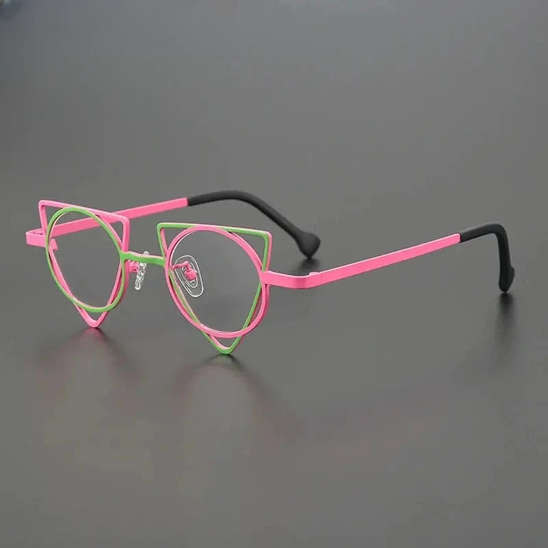 Women's Round Full Rim Titanium Prescription Glasses Gxyj85859 — view 4 | Rx Spectacle