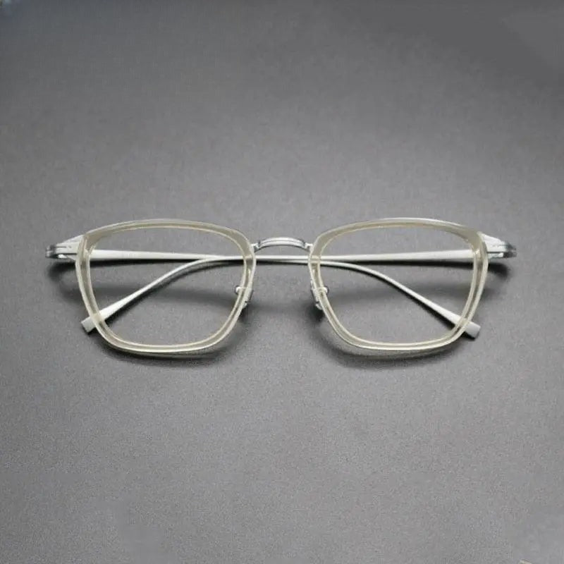 Unisex Square Full Rim Titanium Prescription Glasses Gxyj548 — view 7 | Rx Spectacle