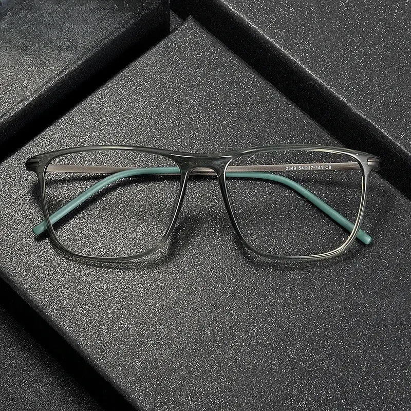 Unisex Square Full Rim Titanium Prescription Glasses 72349 — view 1 | Rx Spectacle