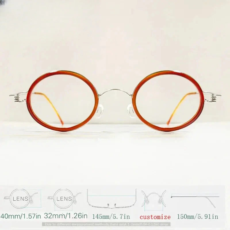Unisex Oval Full Rim Acetate Screwless Reading Glasses 61433 — view 4 | Rx Spectacle