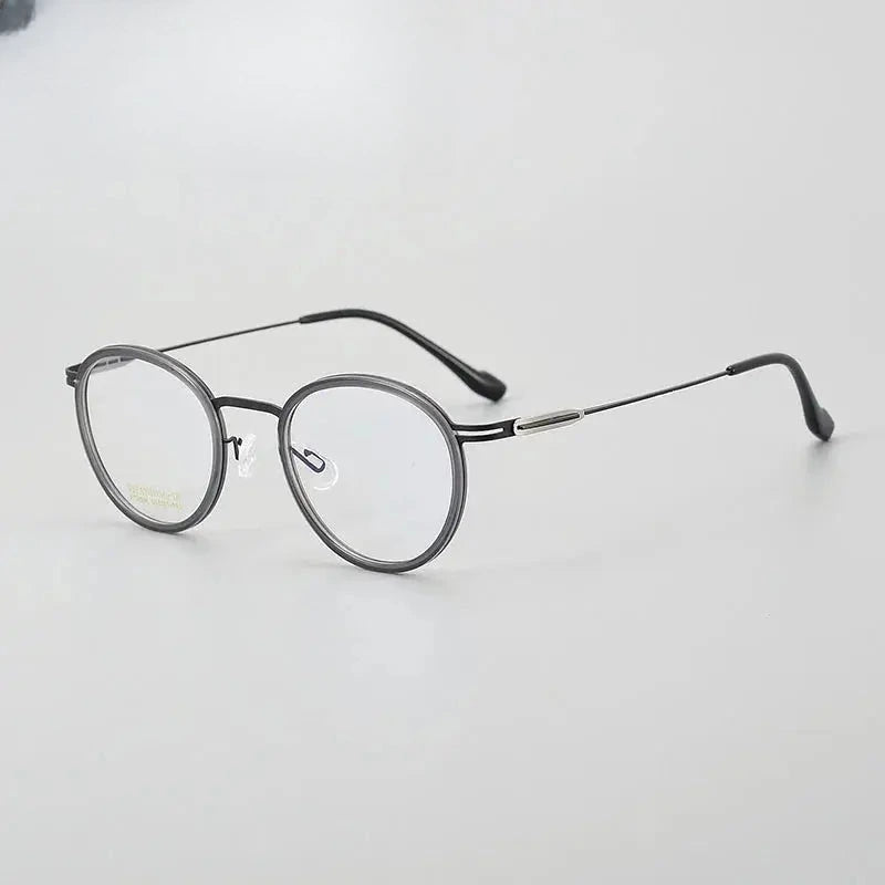 Women's Oval Full Rim Titanium Prescription Glasses 884004 — view 5 | Rx Spectacle