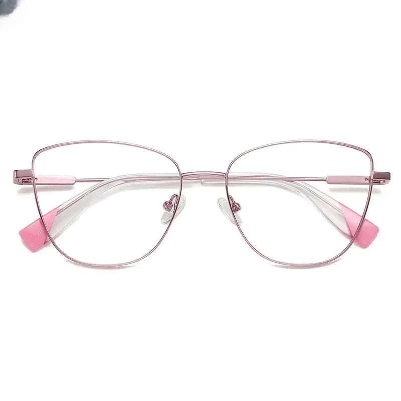 Women's Cat Eye Full Rim Stainless Steel Reading Glasses 3032 — view 8 | Rx Spectacle