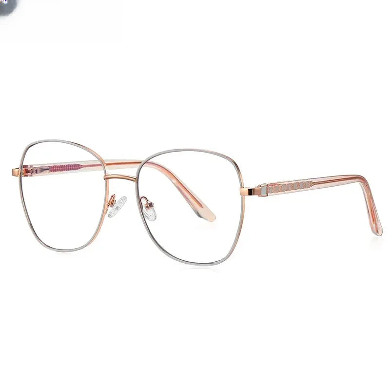 Unisex Butterfly Full Rim Stainless Steel Reading Glasses 3063 — view 8 | Rx Spectacle