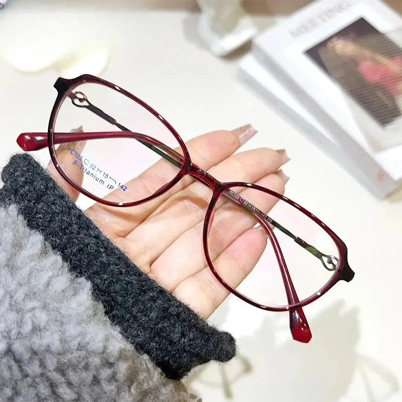 Women's Oval Full Rim TR90 Prescription Glasses 37123 — view 3 | Rx Spectacle