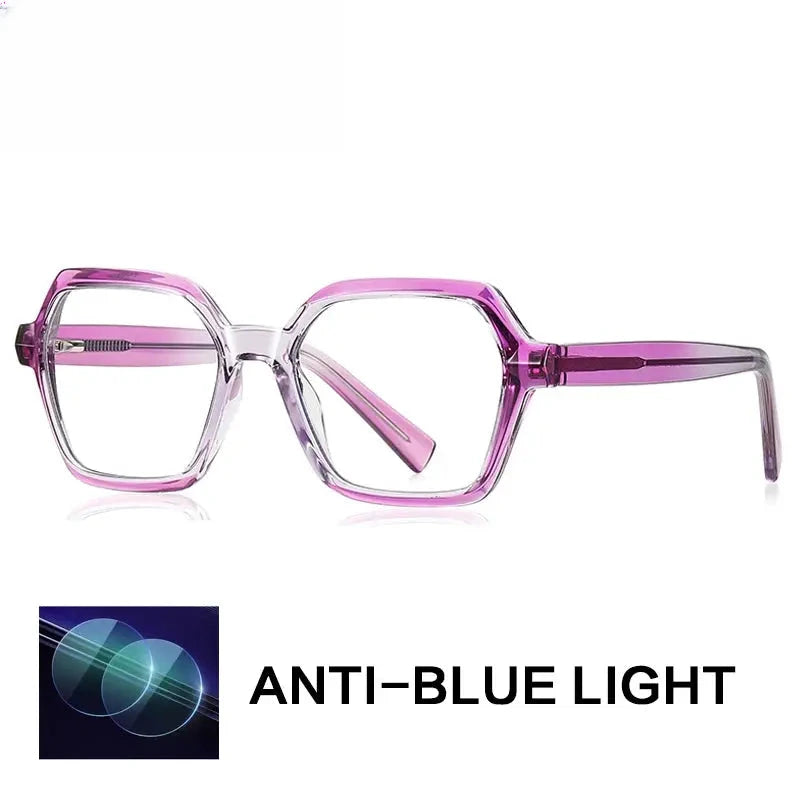 Women's Polygon Full Rim Titanium Reading Glasses G2162 — view 5 | Rx Spectacle