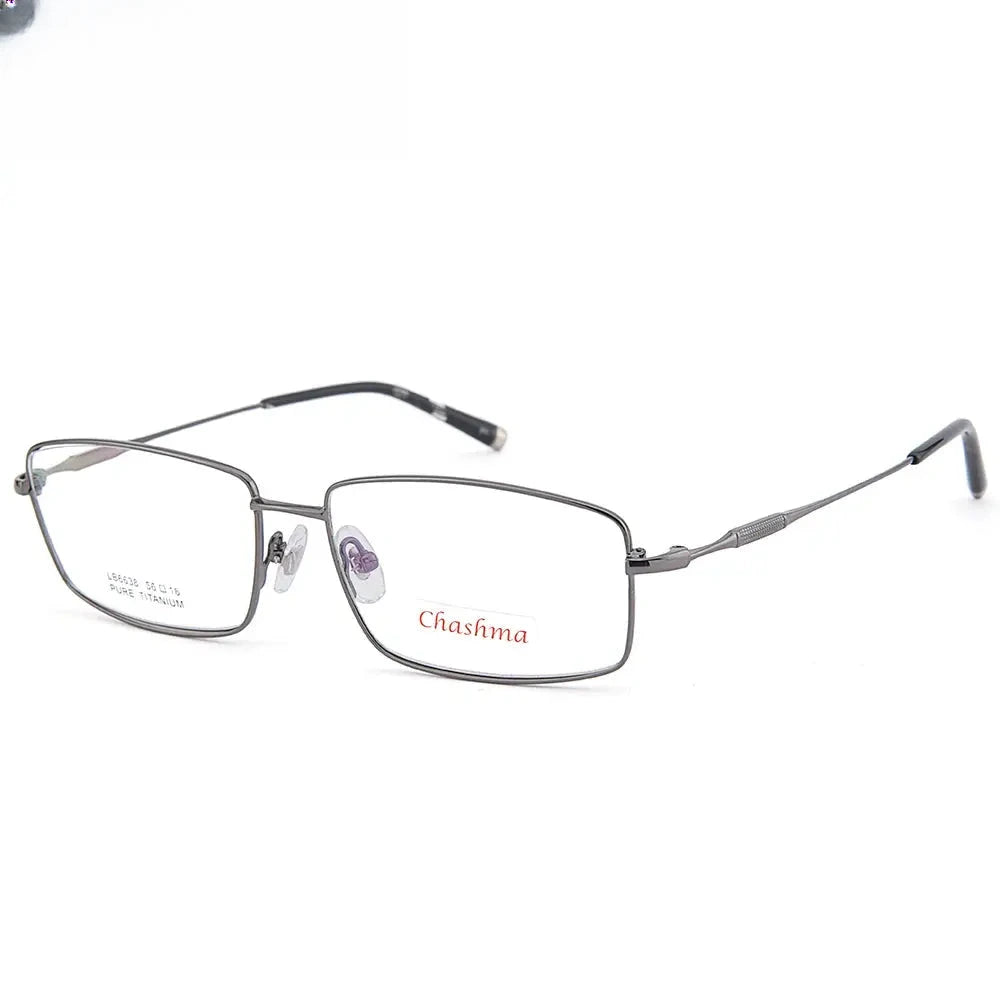 Women's Square Full Rim Titanium Prescription Glasses 416638 — view 1 | Rx Spectacle