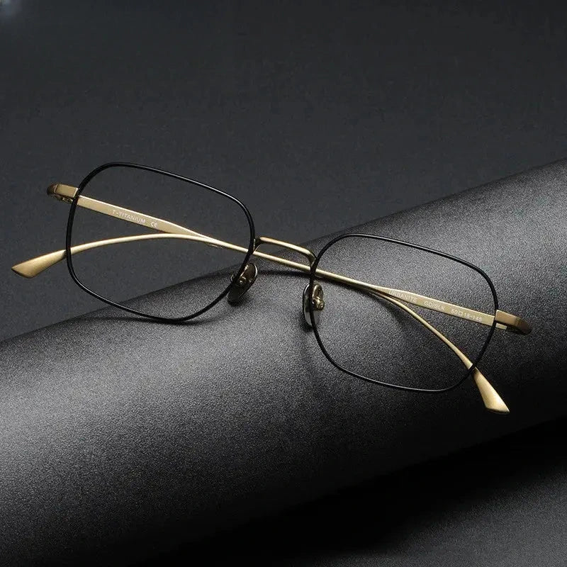 Women's Square Full Rim Titanium Prescription Glasses 503118 — view 1 | Rx Spectacle
