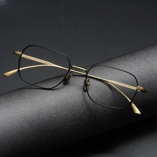 Women's Square Full Rim Titanium Prescription Glasses 503118 — view 1 | Rx Spectacle