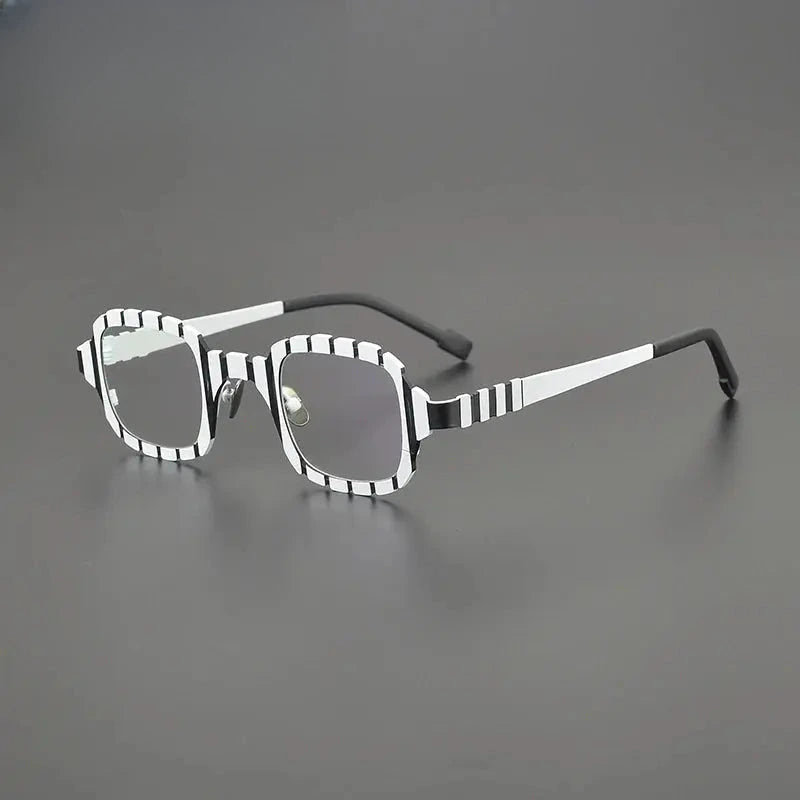Women's Square Full Rim Titanium Prescription Glasses G85901 — view 4 | Rx Spectacle