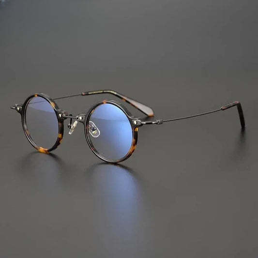 Unisex Round Full Rim Titanium Prescription Glasses Gxyj577 — view 1 | Rx Spectacle
